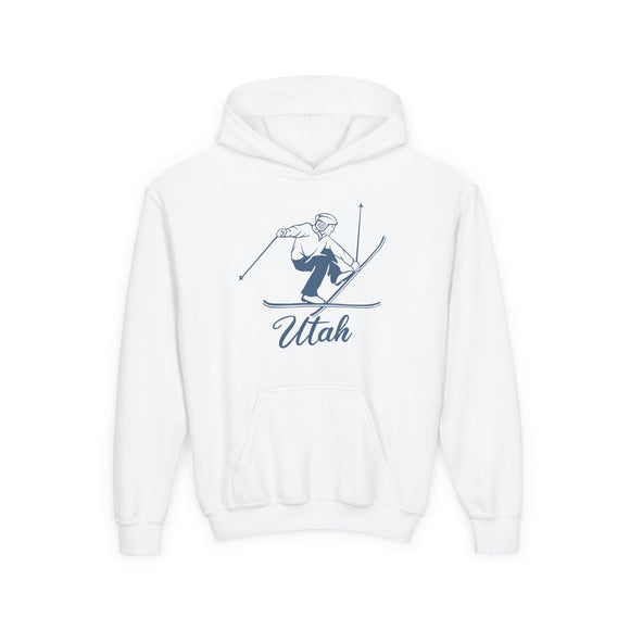 Utah Youth Hoodie - Snow Ski Kids Utah Hooded Sweatshirt