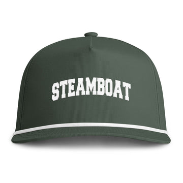 Buy moss Steamboat, Colorado Embroidered Rope Hat - Vintage Sunwashed Rope Cap, Comfort Colors