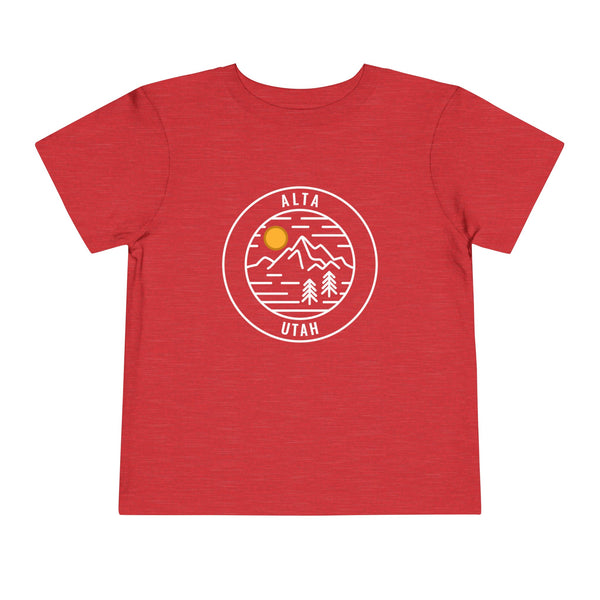 Alta, Utah Toddler T-Shirt - Retro Mountain Toddler Alta Shirt