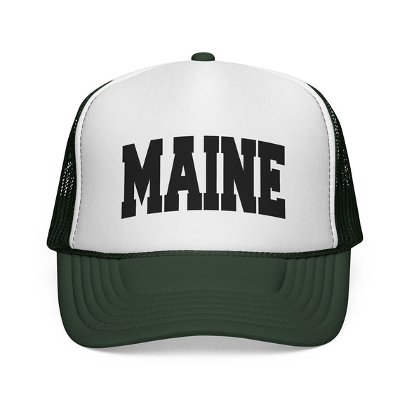 Maine Retro Collegiate Style Trucker Hat