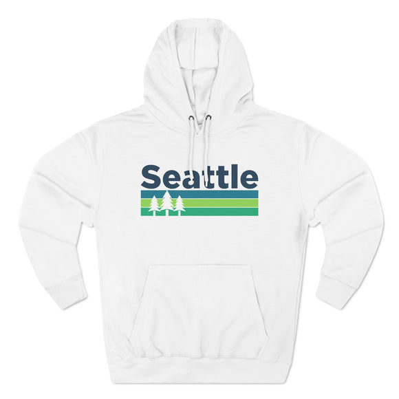 Premium Seattle, Washington Hoodie - Retro Unisex Seattle Sweatshirt
