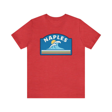 Buy heather-red Naples, Florida T-Shirt - Unisex Naples Shirt - Wave Arch