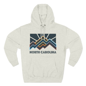 North Carolina Hoodie - Retro Mountain Unisex Sweatshirt