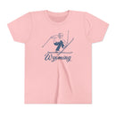 Wyoming Youth Vintage Snow Ski Graphic Tee - Kids T Shirt-4