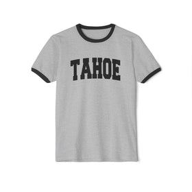 Lake Tahoe, California Cotton Ringer Graphic Tee - Unisex Lake Tahoe T Shirt, Vintage Style Tee, Men's/Women's Tee