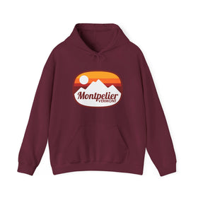 Montpelier, Vermont Hoodie - Retro Ombre Unisex Montpelier Hoodie Sweatshirt