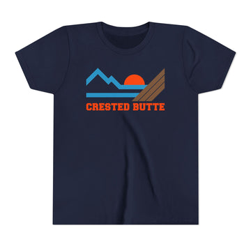 Buy navy Crested Butte, Colorado Youth Graphic Tee - Kids Crested Butte T Shirt