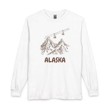 Alaska Long Sleeve T-Shirt - Ski Mountain Gondola