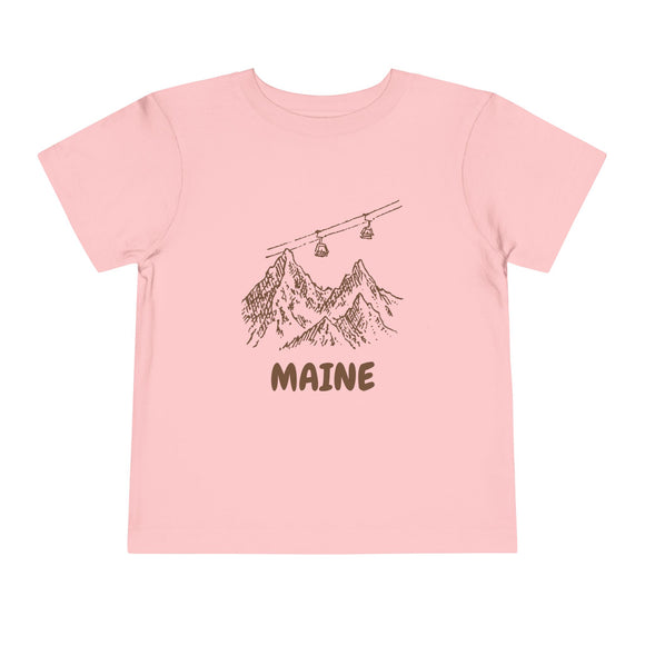 Maine Toddler T-Shirt — Vintage Gondola Ski Mountain Tee