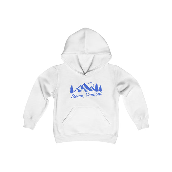 Retro Stowe, Vermont Youth Hoodie - Mountain Stowe, Vermont Kids Sweatshirt, Cute Stowe, Vermont Children's Pullover