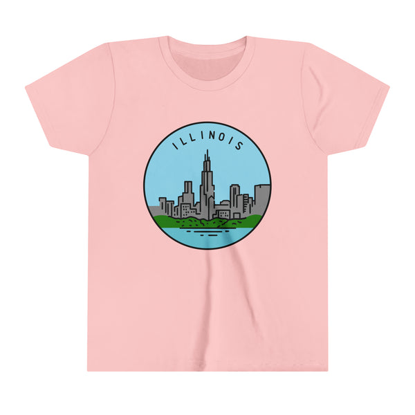 Illinois Youth T-Shirt - Unisex Kids Illinois Shirt