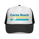 Cocoa Beach, Florida Retro Sailboat Trucker Hat-1