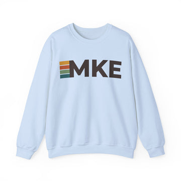 Buy light-blue Milwaukee, Wisconsin MKE Retro Stripe Sweatshirt