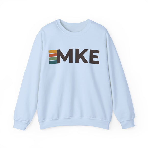 Milwaukee, Wisconsin MKE Retro Stripe Sweatshirt