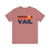 Vail, Colorado T-Shirt Retro Sun Ombre Unisex Tee, Vintage Colorado Tee, Mountain Sun Vail Tee, Colorado Souvenir Shirt