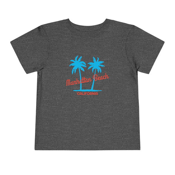 Manhattan Beach, California Toddler T-Shirt - Retro Palm Tree Toddler Manhattan Beach Shirt