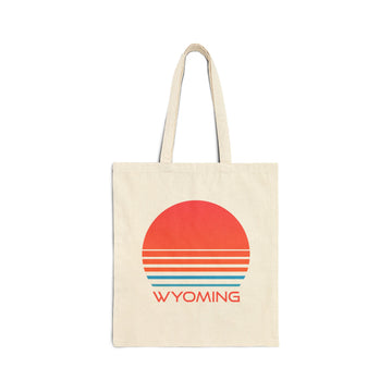 Wyoming Cotton Canvas Wyoming Tote Bag - Retro 80s