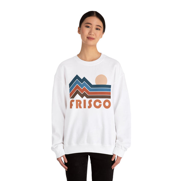 Frisco, Colorado Sweatshirt Retro Mountains, Frisco Unisex Graphic Crewneck