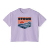 Women's Stowe, Vermont Boxy Graphic Tee - Slightly Cropped