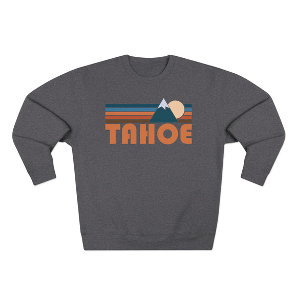 Premium Tahoe, California Retro Mountain Graphic Sweatshirt