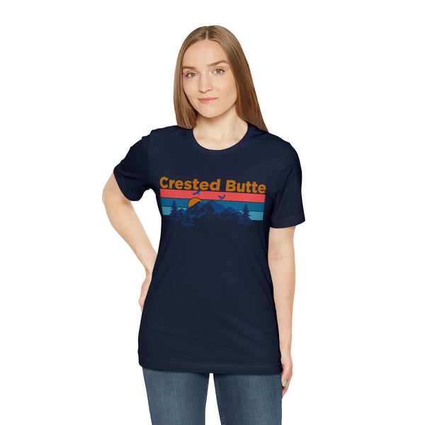 Crested Butte, Colorado Shirt - Mountain Sunset Unisex Crested Butte T-Shirt