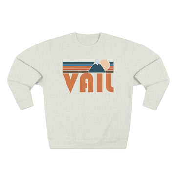 Premium Vail, Colorado Retro Mountain Graphic Sweatshirt