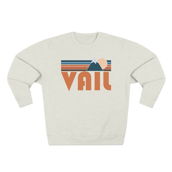 Premium Vail, Colorado Retro Mountain Graphic Sweatshirt