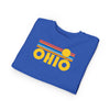 Ohio Toddler Sweatshirt - Retro Sun Ohio Toddler Crewneck Sweatshirt