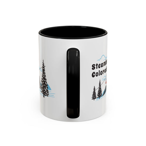 Steamboat, Colorado Retro Snow Skiing Mountain 11 oz Mug, Ski Lodge Decor Coffee Cup, Mountain Gondola  Lover Gift, Retro Skiing Mug