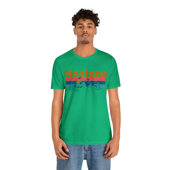 Montana T-Shirt - Mountain Sunset Unisex Montana Shirt