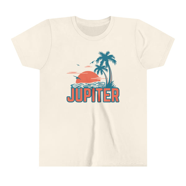 Jupiter, Florida Youth Shirt - Retro Palm Tree Jupiter Kid's T-Shirt