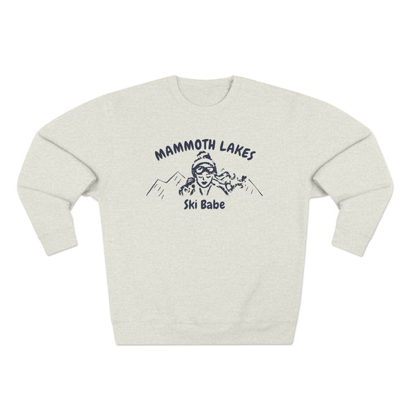 Premium Mammoth Lakes, California Ski Babe Sweatshirt