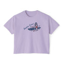 Santa Cruz, California Surfer Girl Tee | 100% Cotton Women's Boxy Tee-3