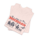 Michigan Après-ski T-Shirt - Vintage Mountain Graphic Tee-13