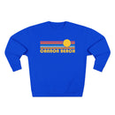 Premium Cannon Beach, Oregon Retro Sun Graphic Sweatshirt-5