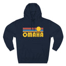Premium Omaha, Nebraska Hoodie - Retro Sun Unisex Sweatshirt-1