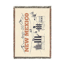 New Mexico Ski Town Throw Blanket | Mountain Woven Blanket-3