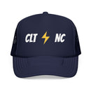 Charlotte, North Carolina Retro Trucker Hat - Lightning Foam Cap-2