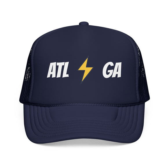 Atlanta, Georgia Retro Trucker Hat - Lightning Foam Cap