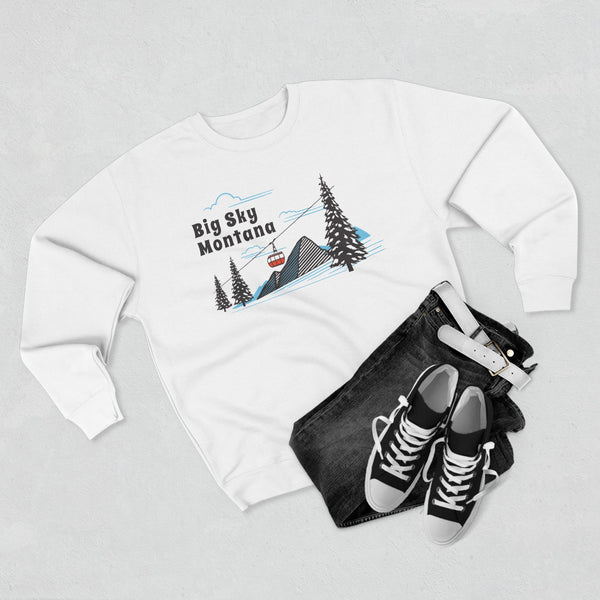 Premium Big Sky, Montana Sweatshirt Unisex Crewneck, Premium Sweatshirt, Crewneck Jumper, Ski Resort Apparel