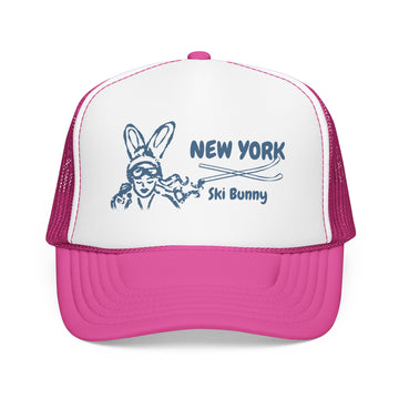 Buy hot-pink-white-hot-pink New York Ski Bunny Trucker Hat