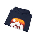 Alta, Utah Hoodie - Retro Ombre Unisex Alta Hoodie Sweatshirt-8