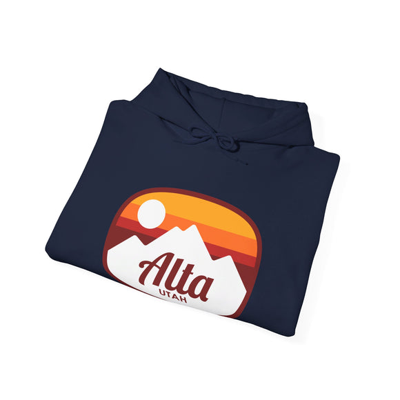 Alta, Utah Hoodie - Retro Ombre Unisex Alta Hoodie Sweatshirt