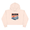 Women's Alta, Utah Crop Hoodie - Retro Mountain Crop Sweatshirt-2