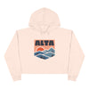 Women's Alta, Utah Crop Hoodie - Retro Mountain Crop Sweatshirt