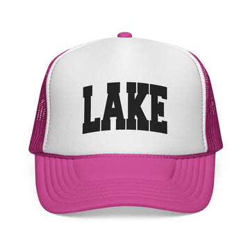 Buy pink Lake Retro Collegiate Style Trucker Hat