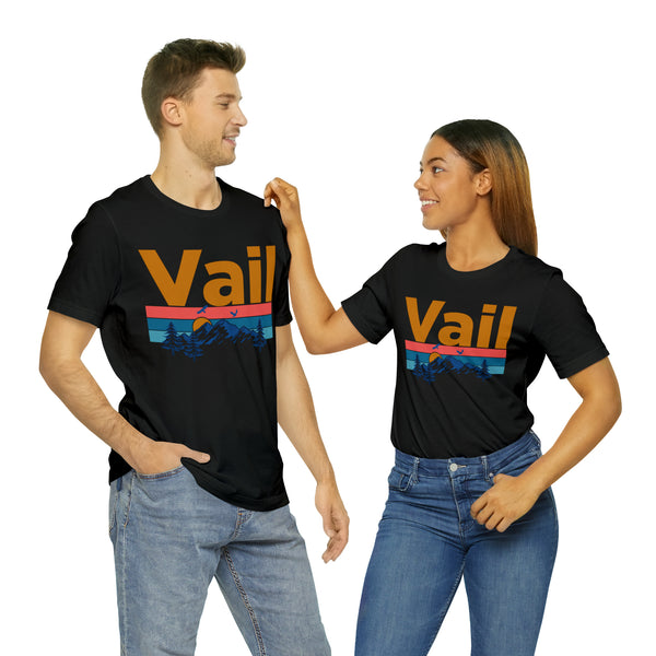 Vail, Colorado Shirt - Mountain Sunset Unisex Vail T-Shirt