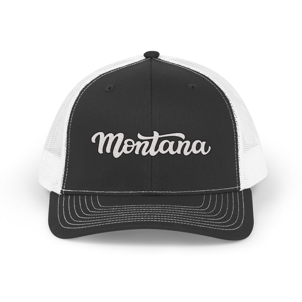 Montana Snapback Trucker Cap - Embroidered Montana Hat