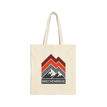 Breckenridge, Colorado Cotton Canvas Breckenridge Tote Bag - Chevron Peaks