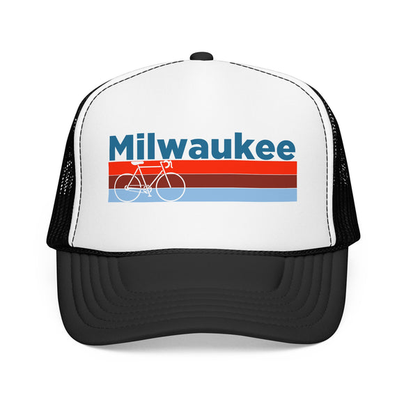 Milwaukee, Wisconsin Trucker Hat - Foam Milwaukee Bike Cap